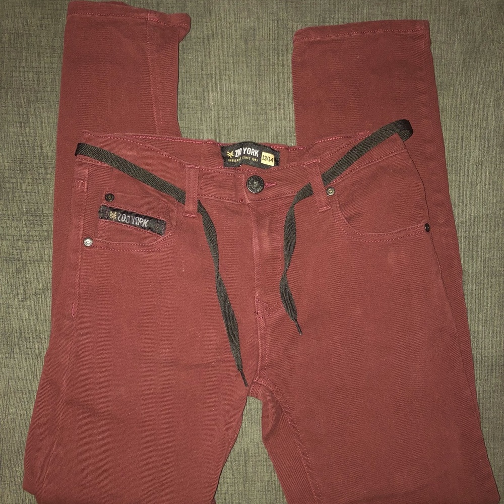 Brand new missing tags West 49 ZooYork Maroon sk8tr jeans.